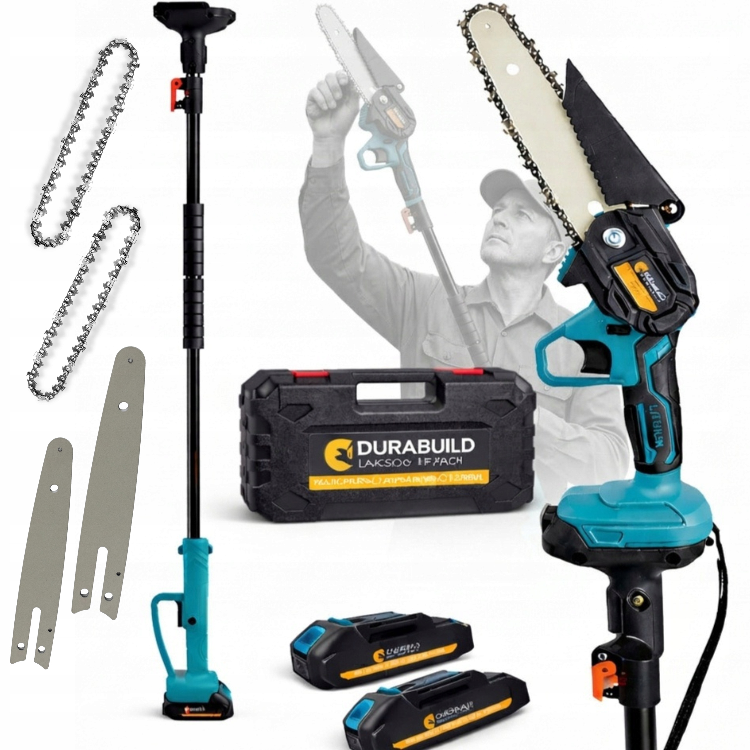 Akumulátorová Pila S Teleskopickým Výložníkem Na Stromy, Sada Baterií