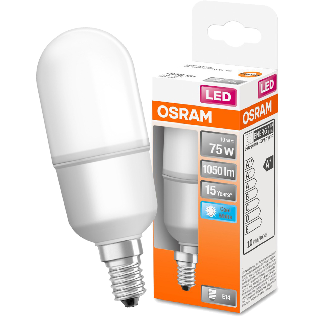 

Żarówka Led E14 Rurka 10W 75W 4000K Stick Osram