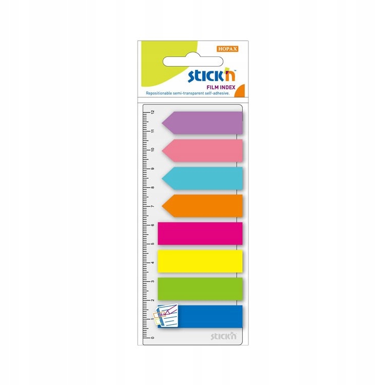 

Zakładki indeksujące kolorowe 450x120mm 25 sztuk
