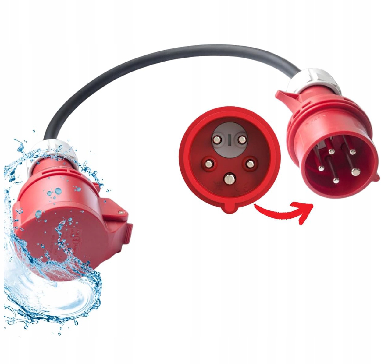 Adapter siłowy 32A na 16A dla ładowarki 11 kW IP44