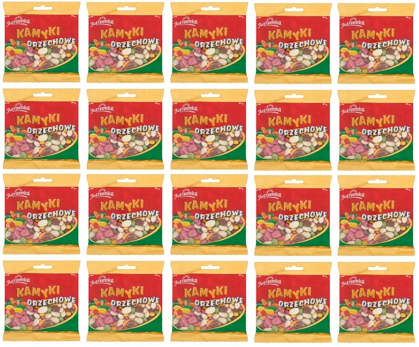 20x 100g Jutrzenka Kamyki orzechowe Pół Kartonu