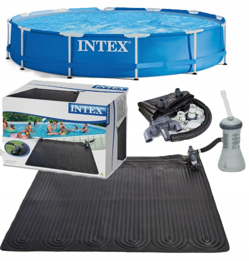 MATA SOLARNA DO PODGRZEWANIA WODY INTEX 120x120 CM PANEL GRZEWCZY DO BASENU