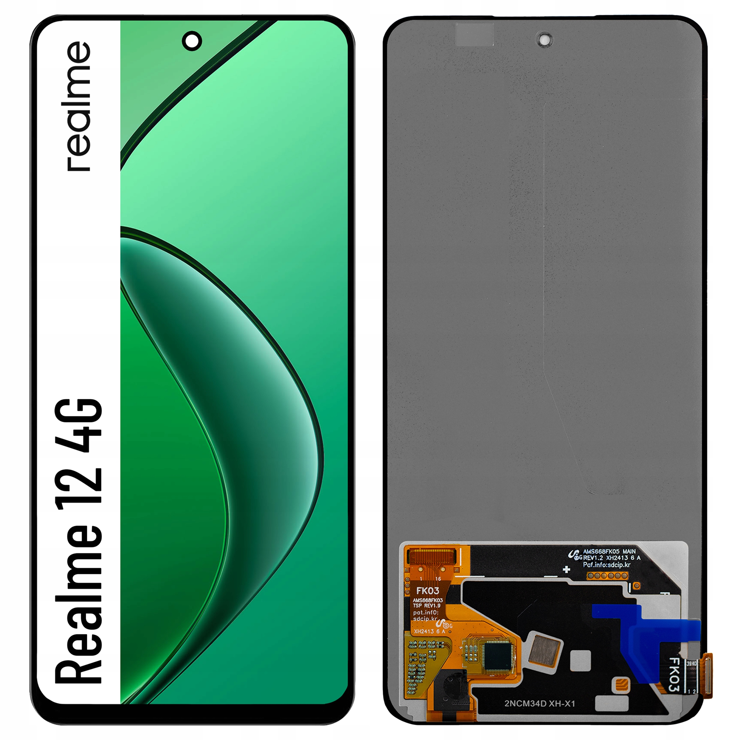 Amoled displej pro Realme 12 4G Dotyková obrazovka displeje