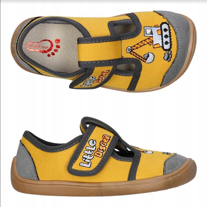 3F Bar3foot Kapcie Barefoot Elf Nevada 3BE3/4R Żółty Koprka 27