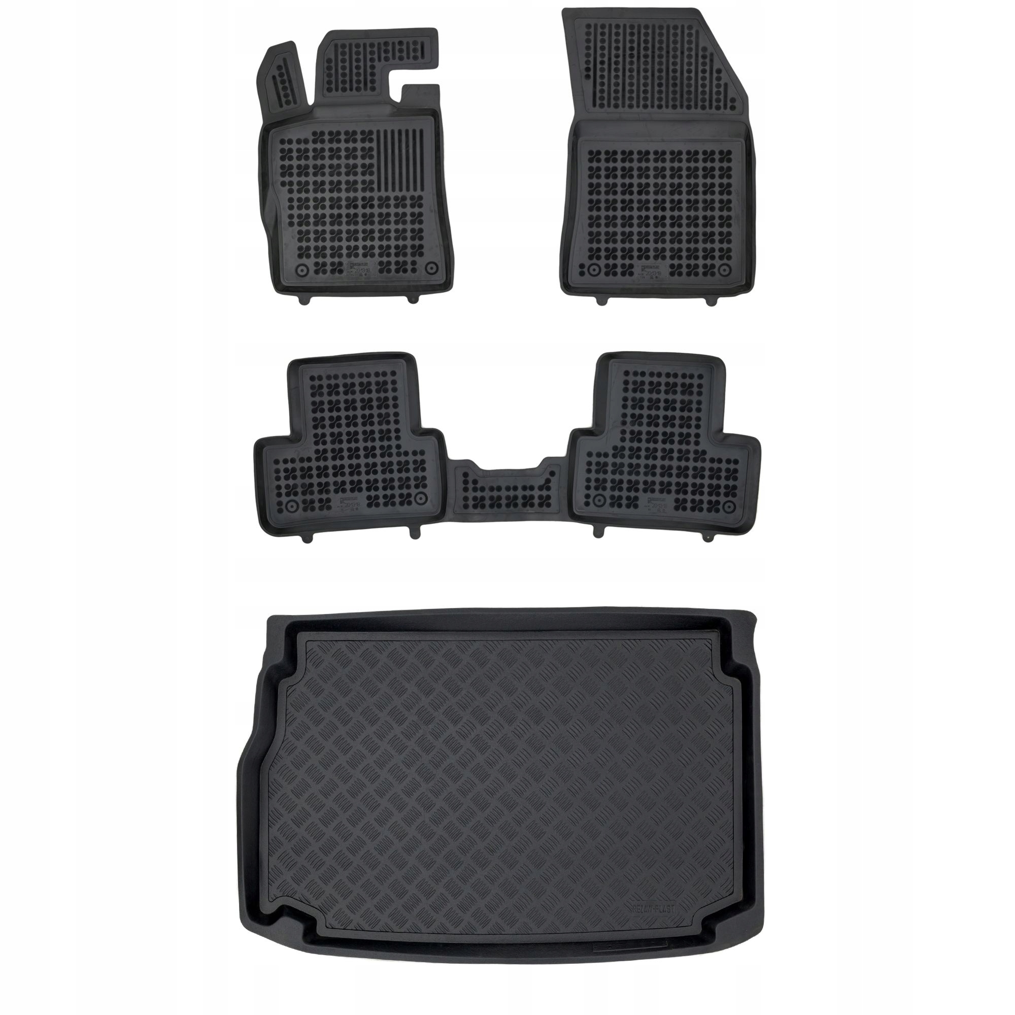 Sada čiernych kobercov plastová rohož pre Opel Astra VI L od roku 2021