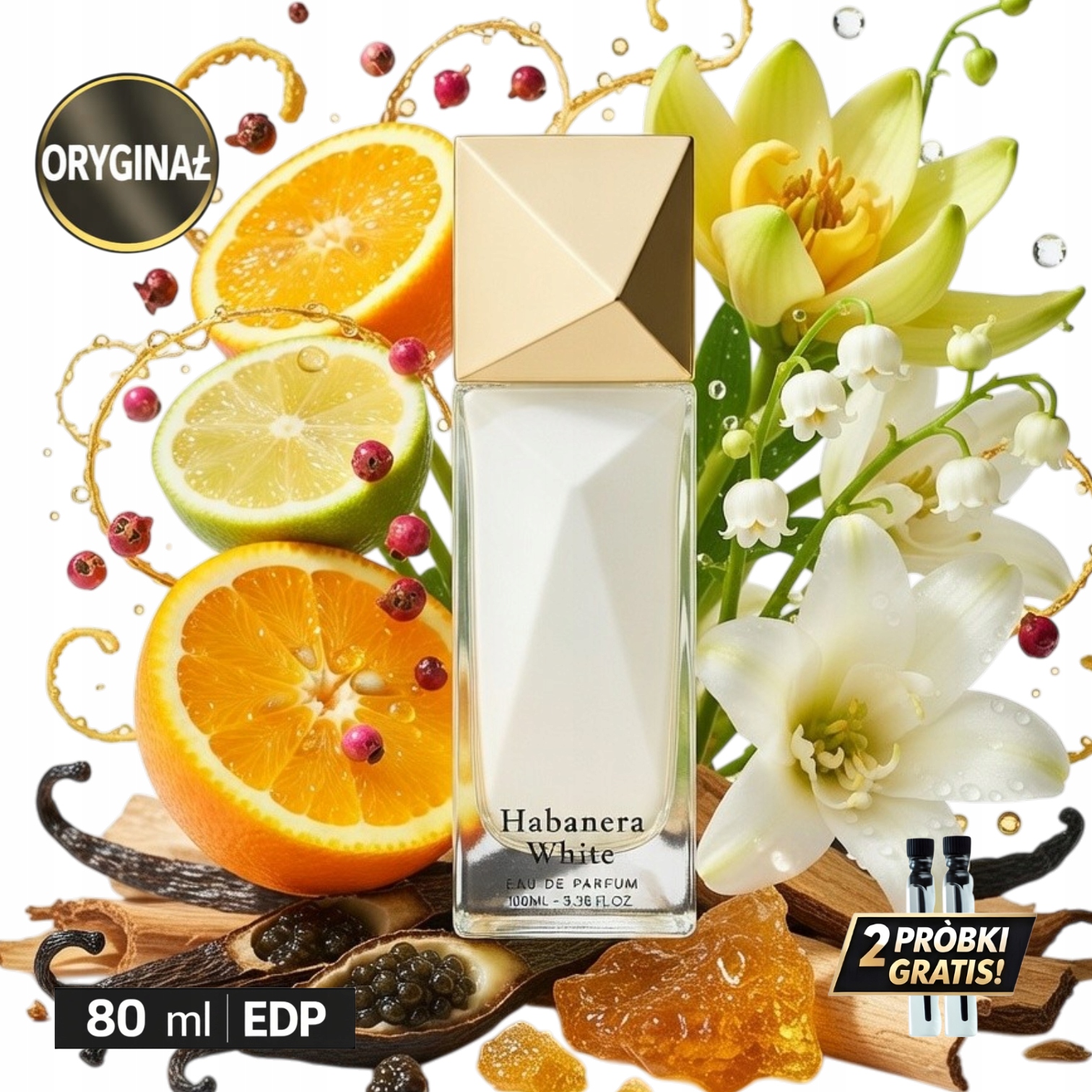 Perfumy Aurora Scents Habanera White 80ML 2 Próbki