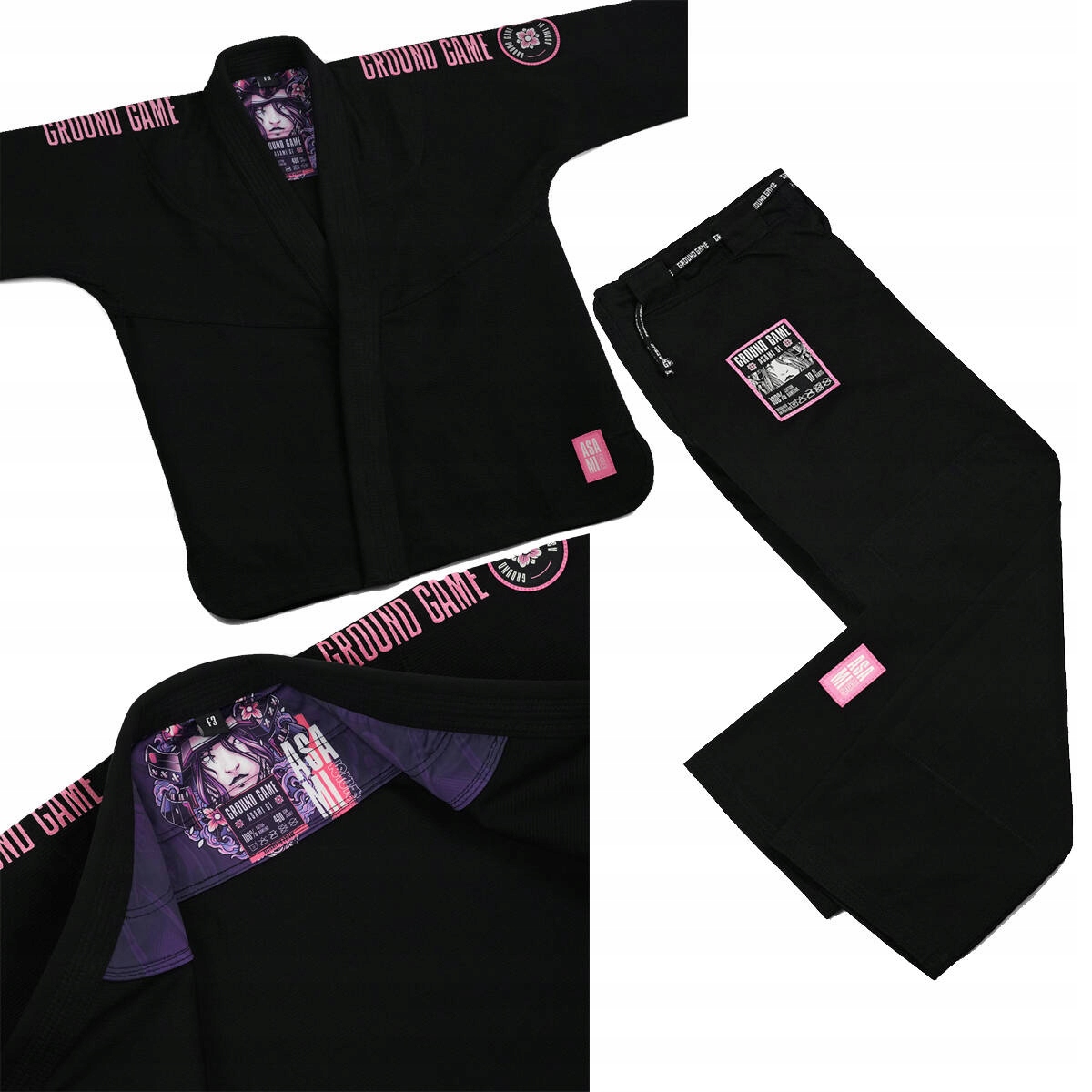 Kimono/GI dámské tréninkové Ground Game Asami Černé vel. F2