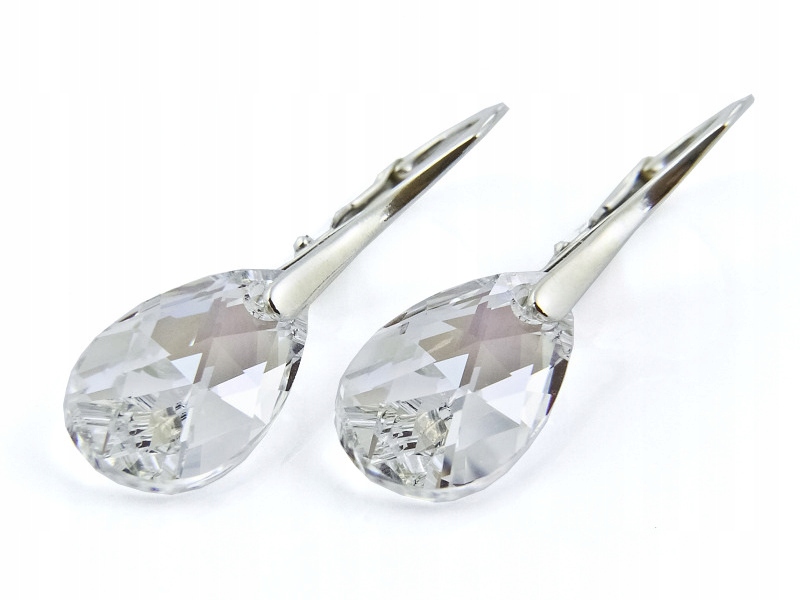 

Srebrne Kolczyki 925 z kr. Swarovski Migdał 16 Mol