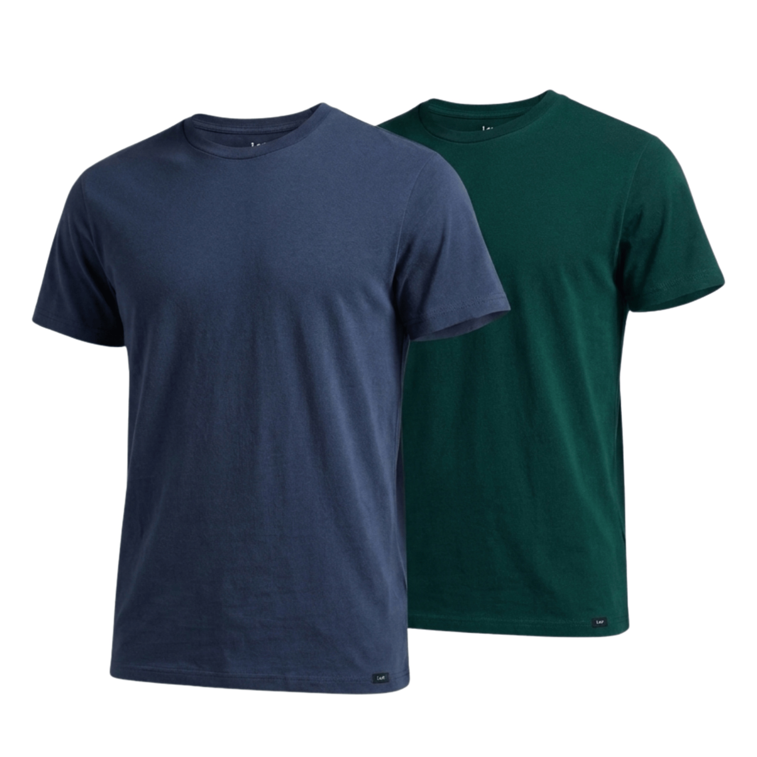 Pánské trička Lee Twin Pack Crew Zelená a modrá Bavlněná M