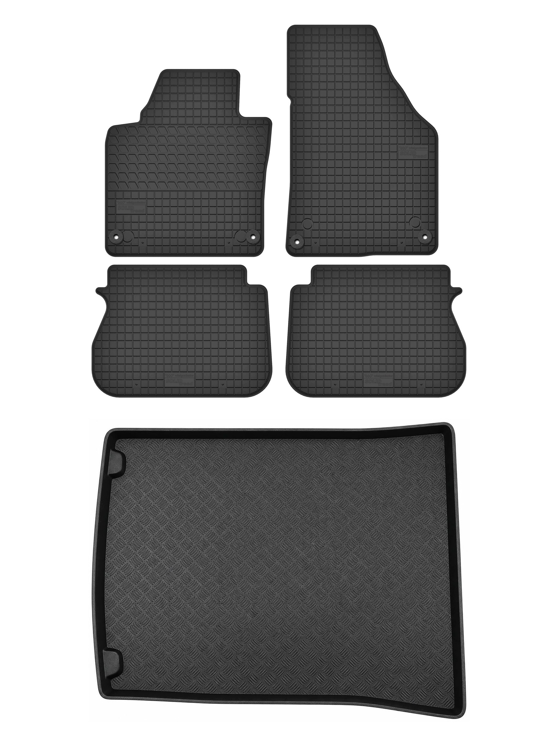 Gumové rohože rohož batožinového priestoru pre: Volkswagen Caddy III 2K 2007-2010
