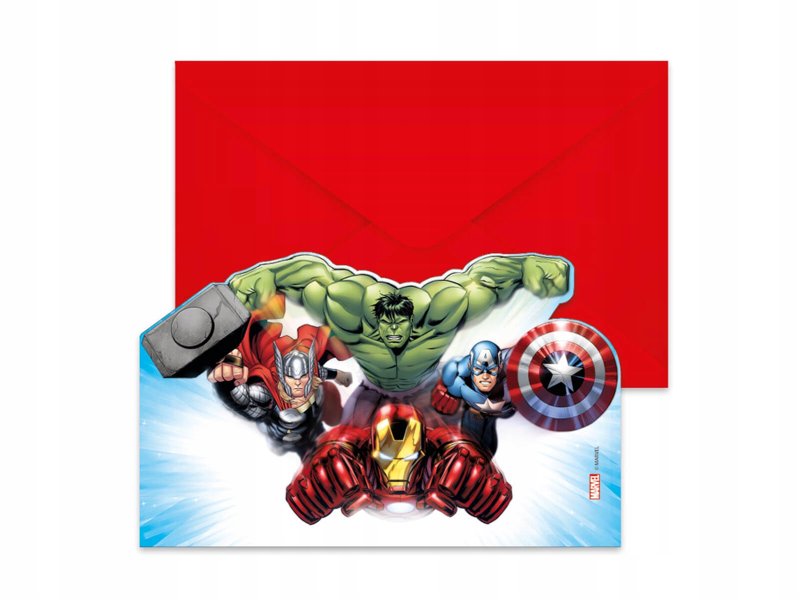 

Zaproszenia urodzinowe Mighty Avengers 6 szt