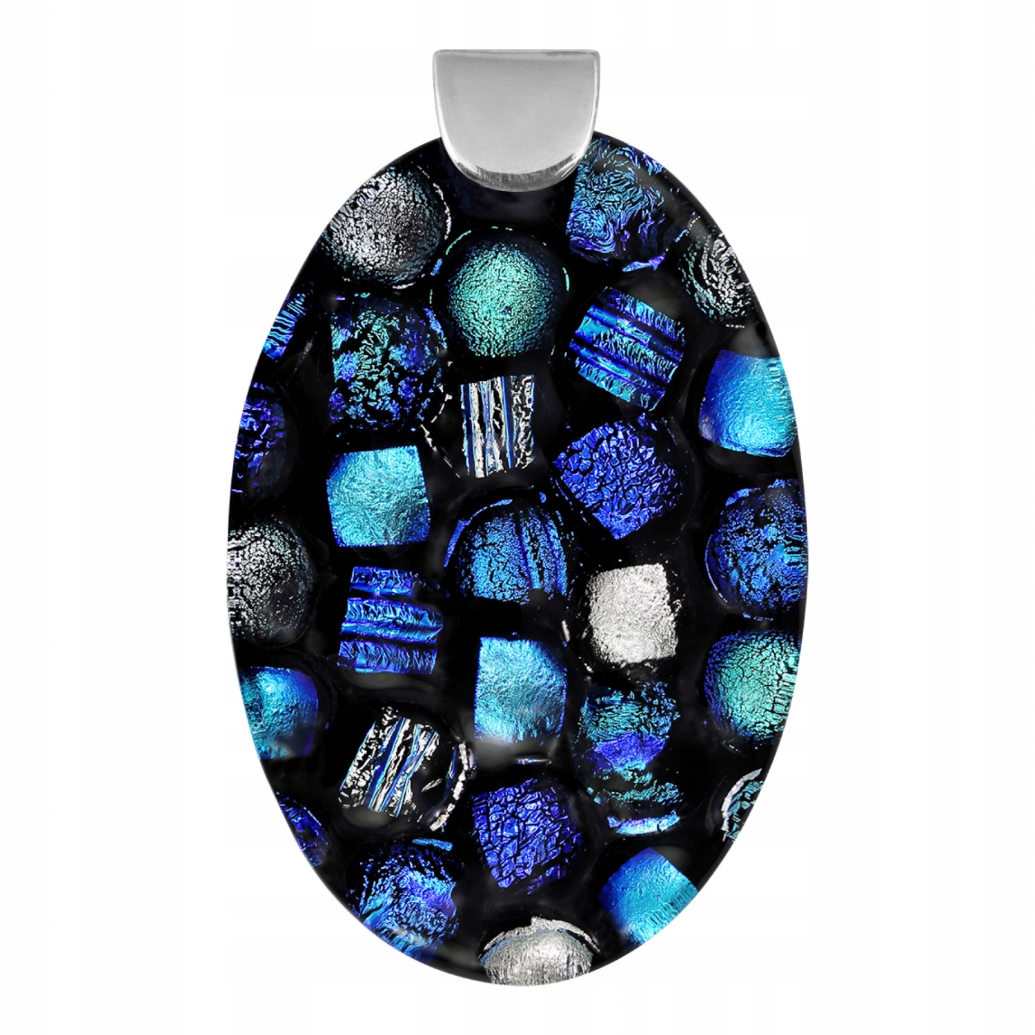 Dámský přívěsek Harf modré sklo murano