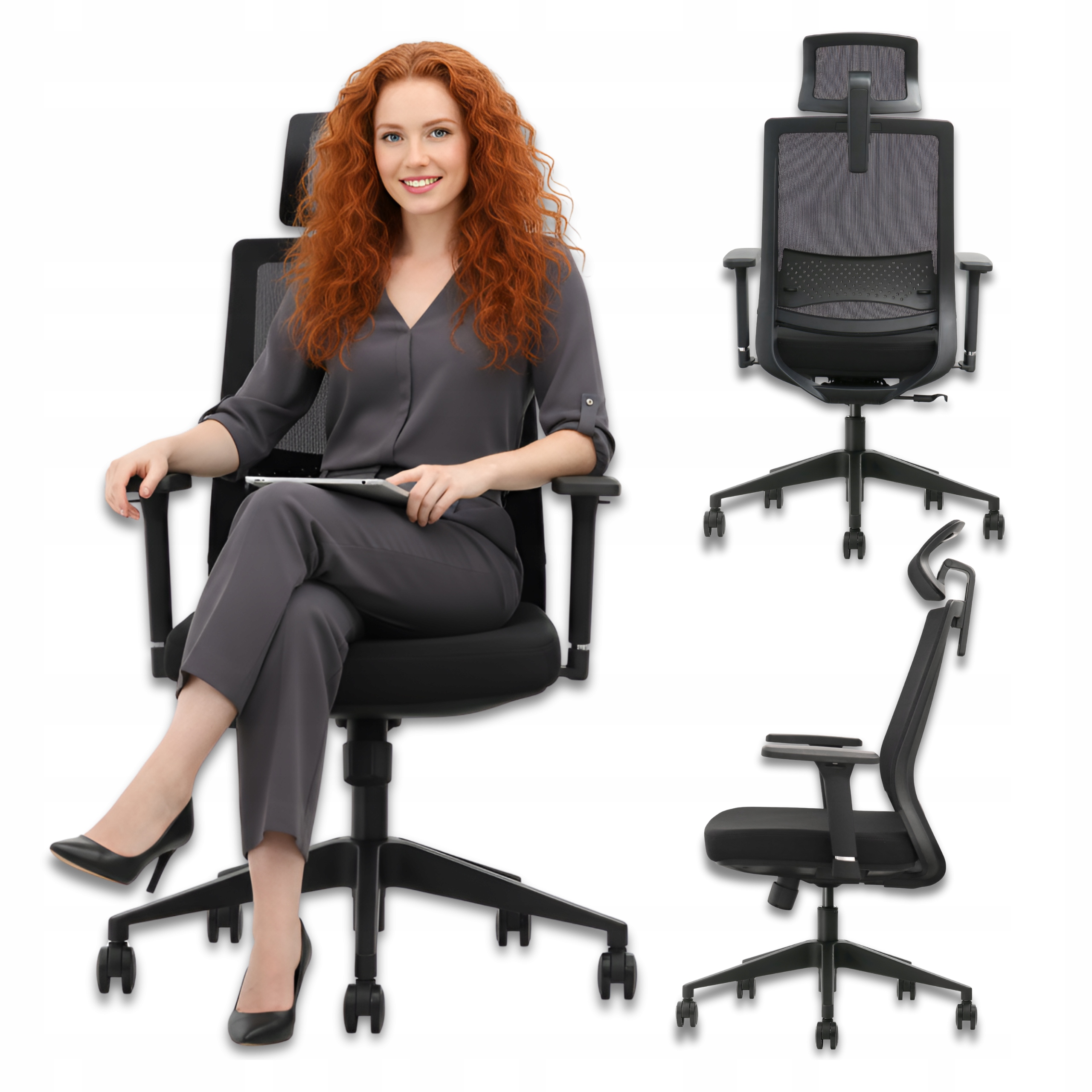 Ergonomická kancelárska stolička na stôl Otočná herná stolička, nastaviteľná