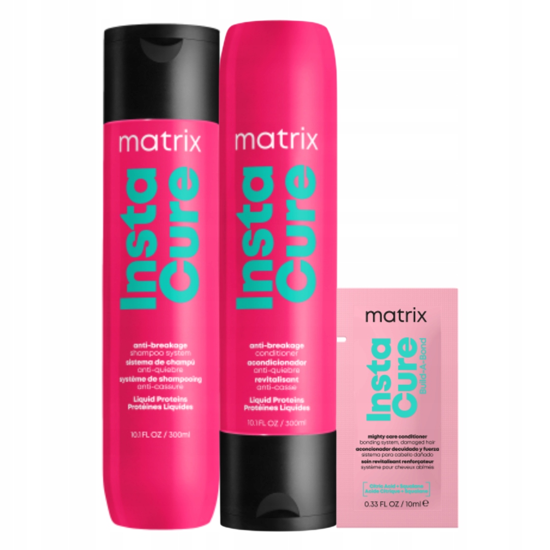 Matrix Zestaw Instacure: szampon do włosów łamliwych, odżywka