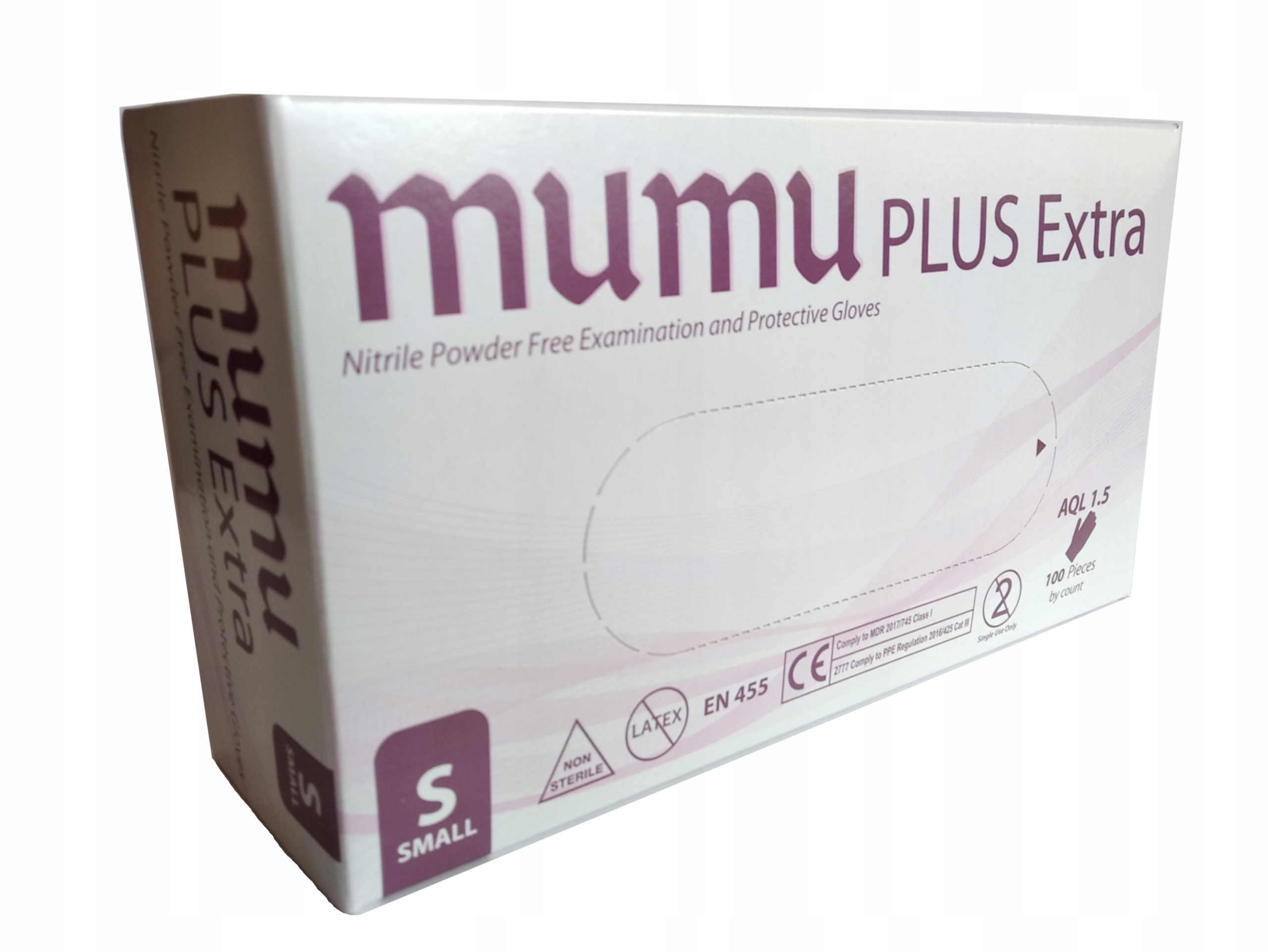 

Rękawiczki nitrylowe Mumu Plus Extra r. S 100 szt.