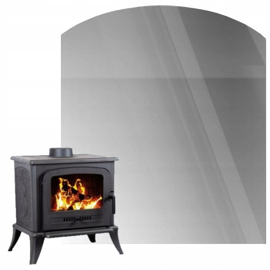 Szyba Hartowana Pod Kominek Piecyk 80x70cm Grafit