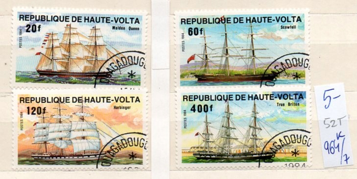 Górna Wolta 52 T , nr 964/ 7 , komplet