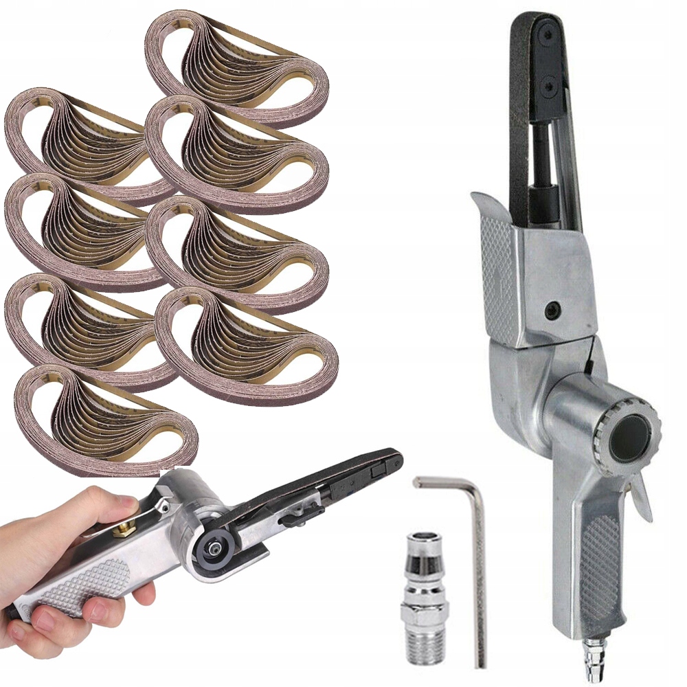 Bruska Sada Pásová Bruska Pneumatický Tank S 25X Brusným Pásem