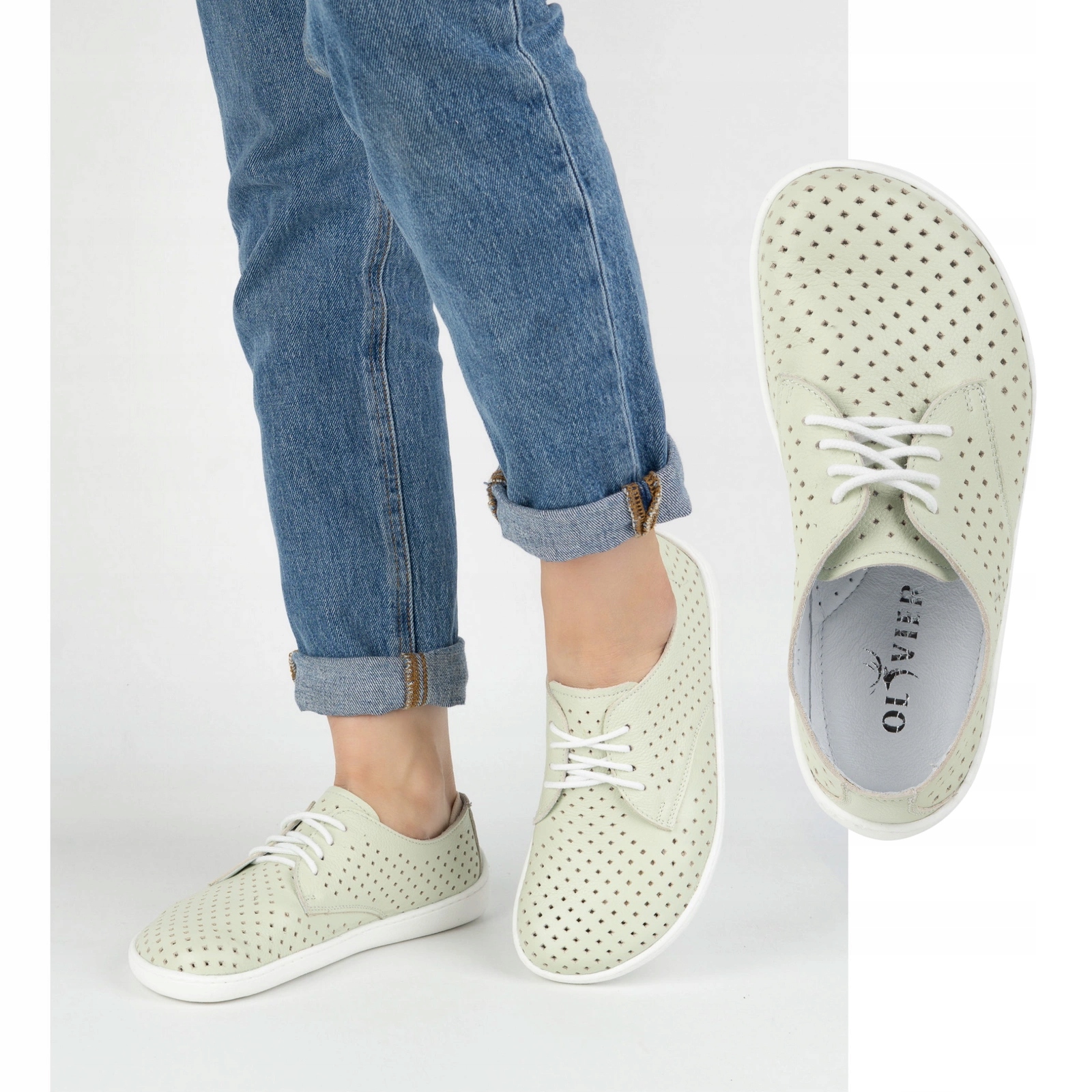 Barefoot Dámské minimalistické ažurové 1288POL zelené 37