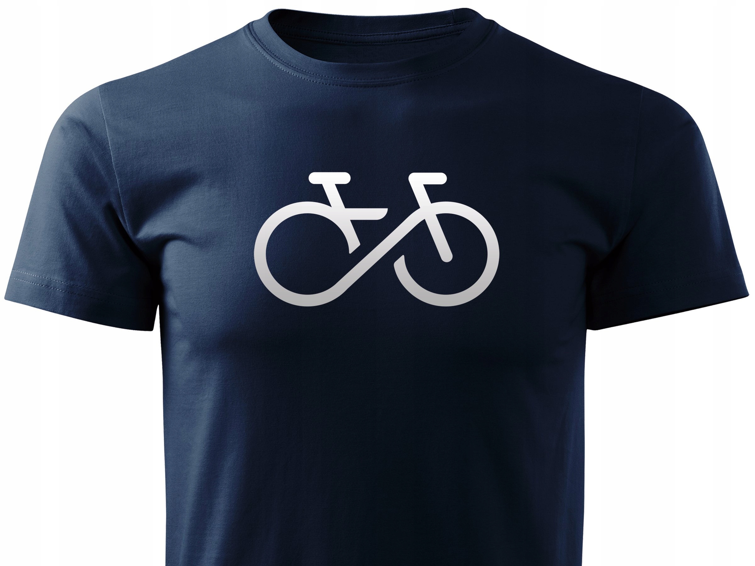 

Granatowy T-shirt Rower Forever nadruk odblaskowy