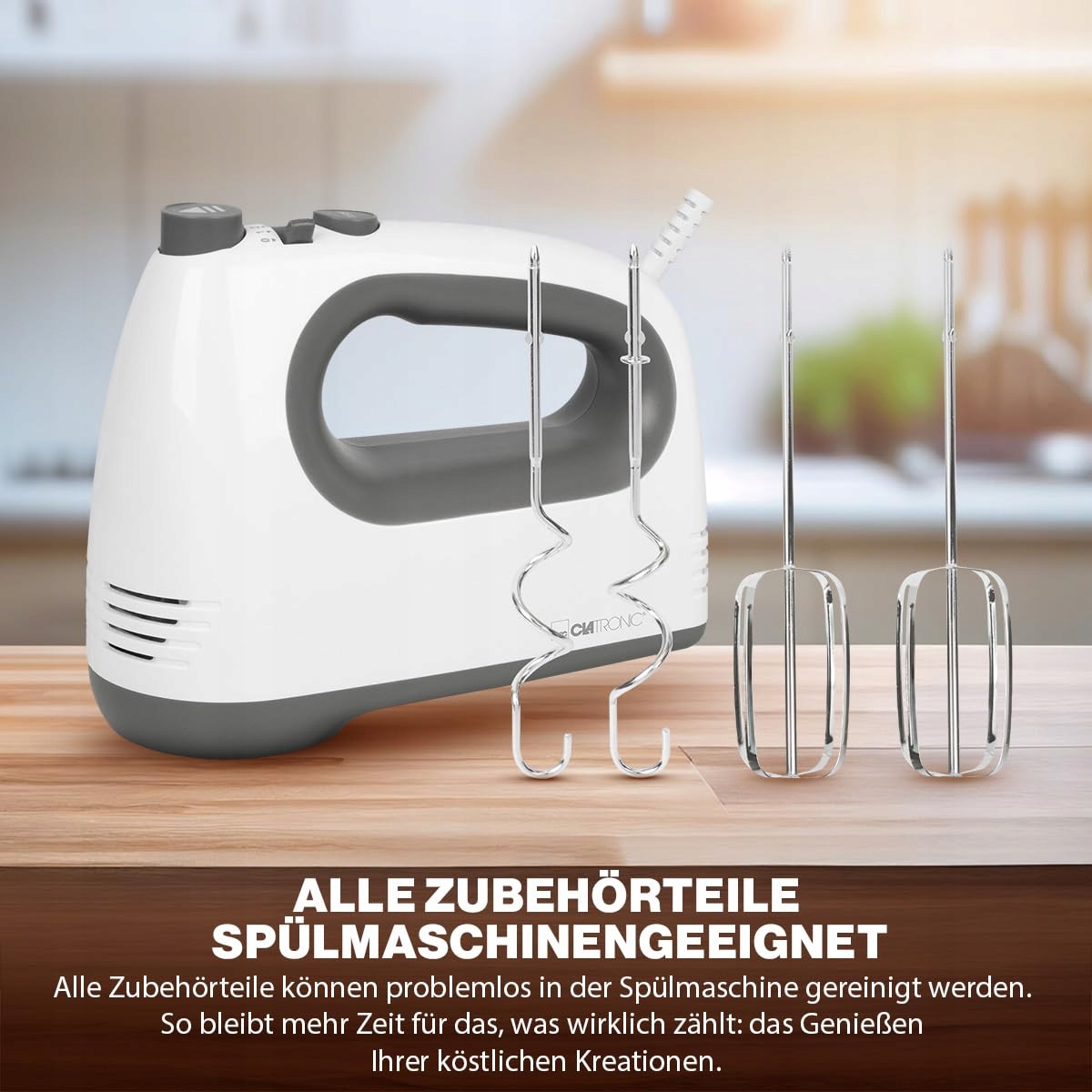 CLATRONIC Mikser Ręczny 400W 5 Prędkości Turbo Stal Nierdzewna — miniatura 6
