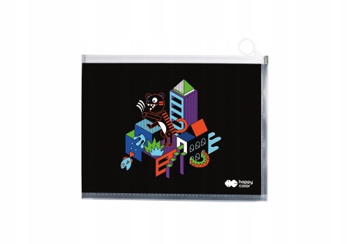 HAPPY COLOR TECZKA ZAMYKANA NA SUWAK B5 CZARNA