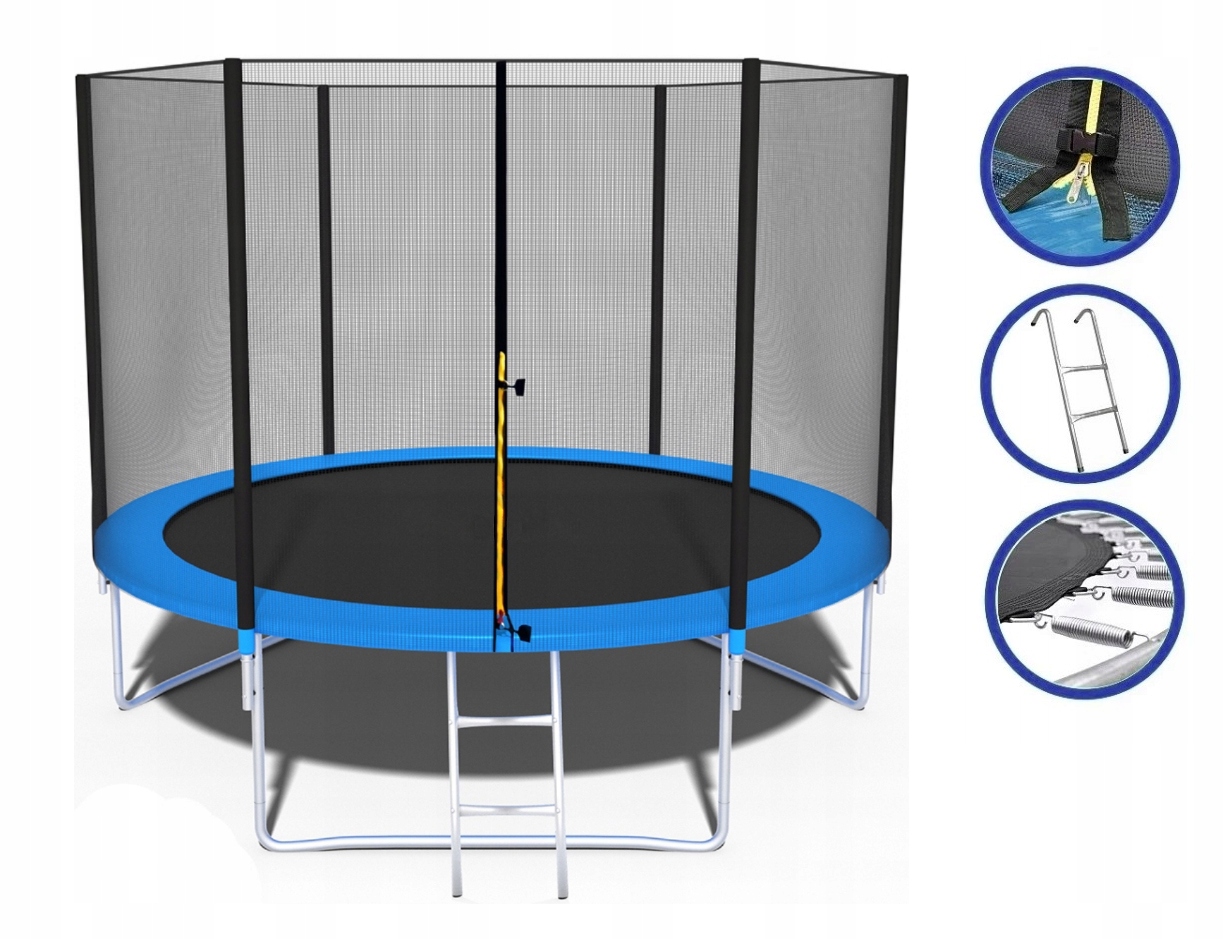 MAŁA TRAMPOLINA OGRODOWA DLA DZIECI F-STAR 183CM 6FT BLUE SIATKA ZEWNĘTRZNA