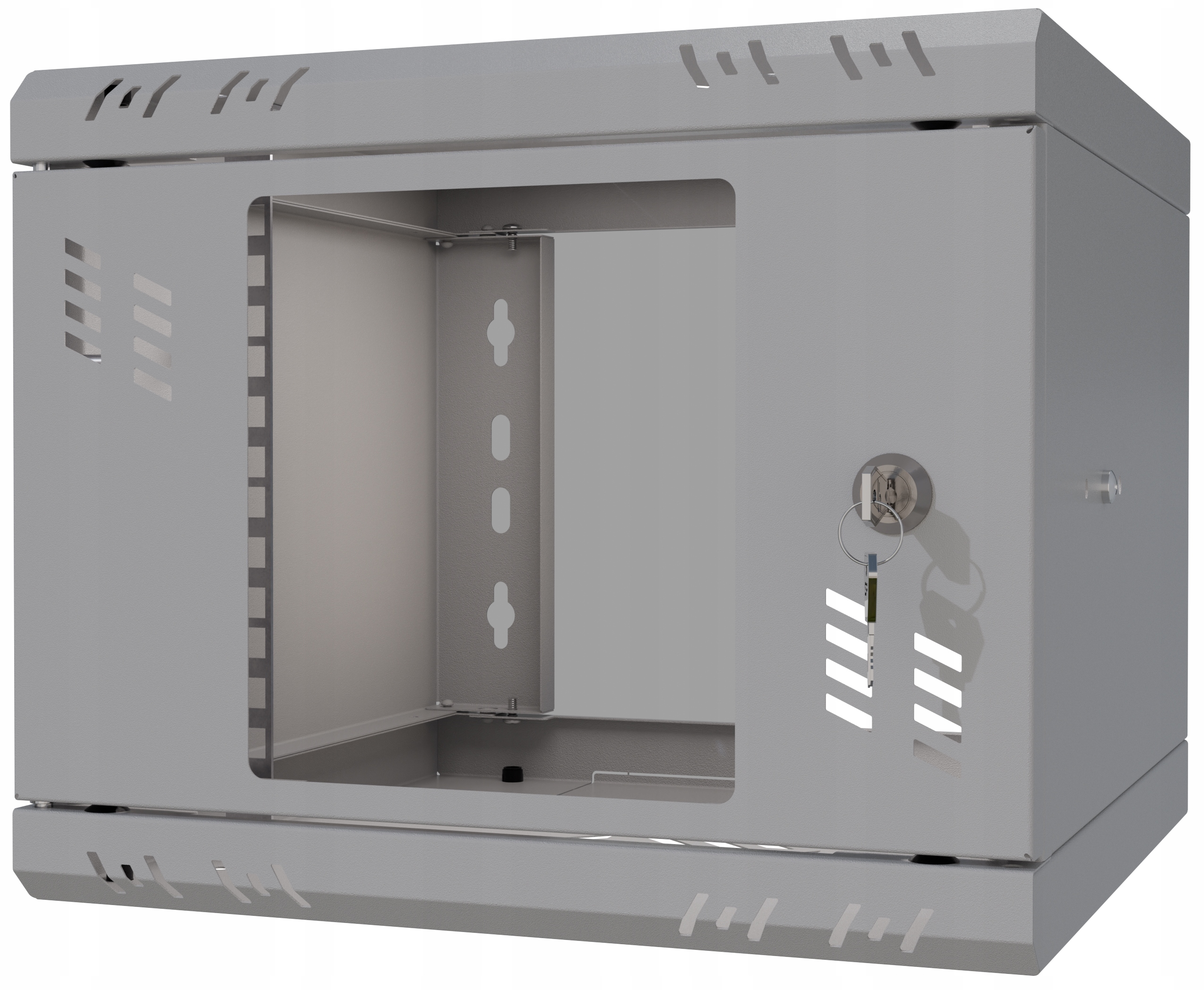 Skříň Serverová Rack 10" 4U 300 mm Dveře s sklem Šedá Stalflex