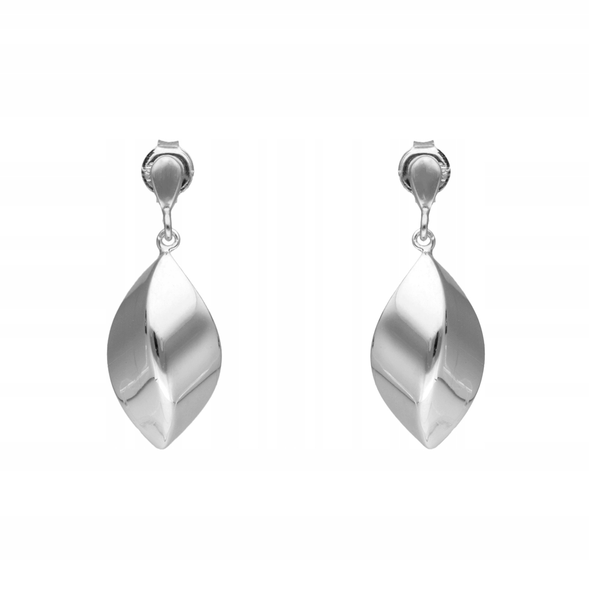 Náušnice vlnky stříbro rhodiované malé