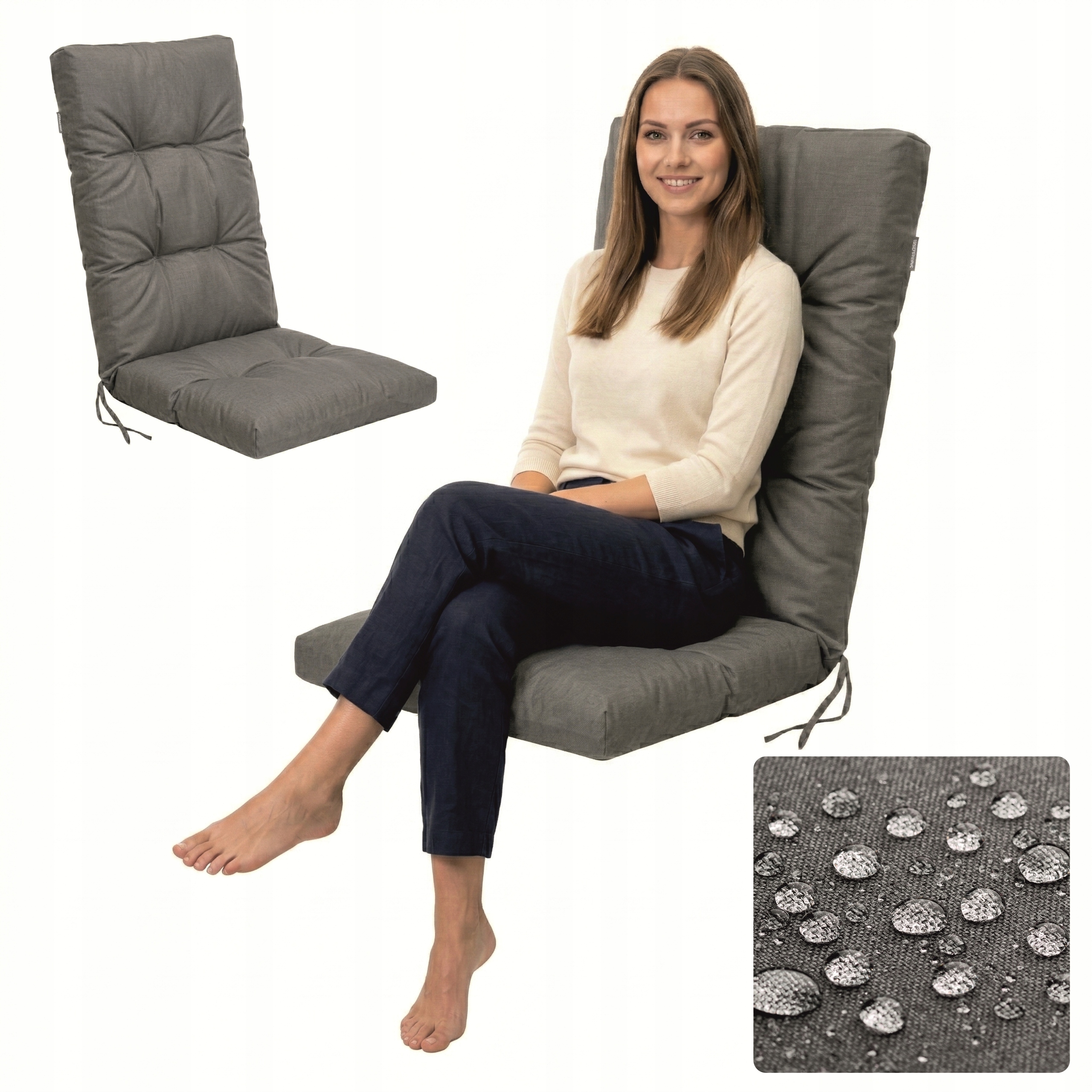 Poduszka Ogrodowa Na Krzesło leżak fotel wodoodporna na meble do ogrodu 118