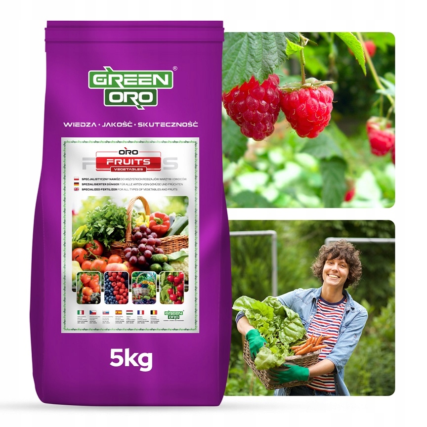 Nawóz do Malin Owoców Wieloskładnikowy Oro Fruits 100 dni 5kg Green Oro