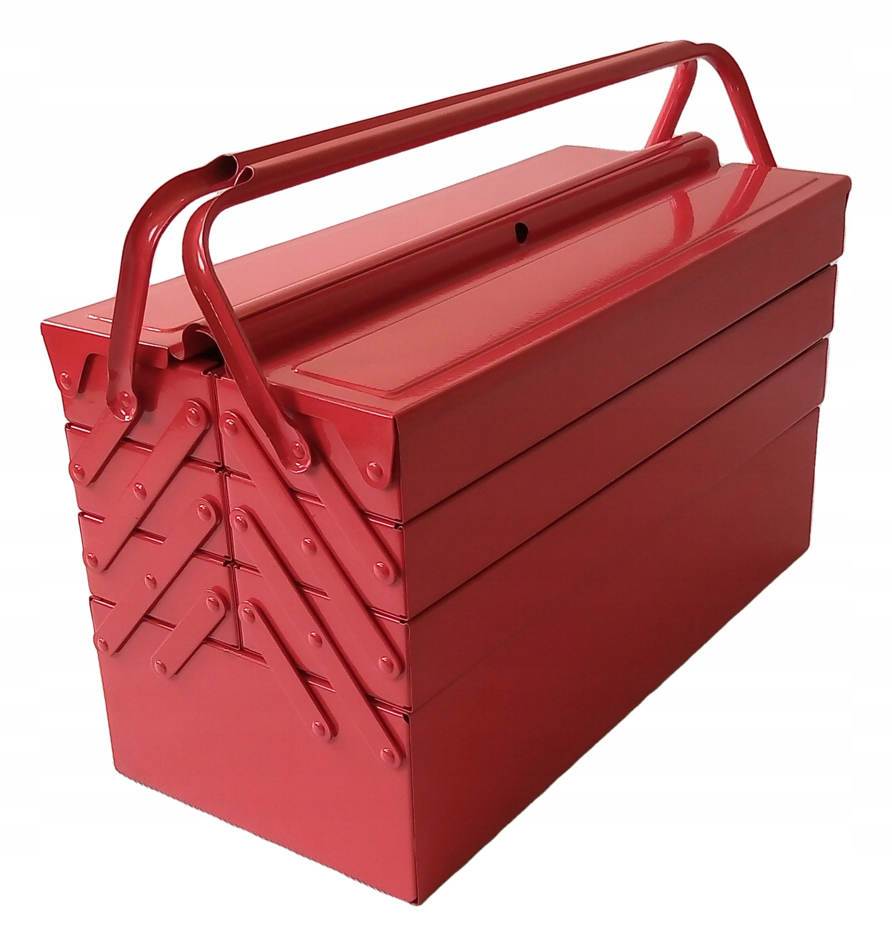 RED STEEL METAL Tool Box Cantilever WITH 7 Tray BOX 17"  430mm 