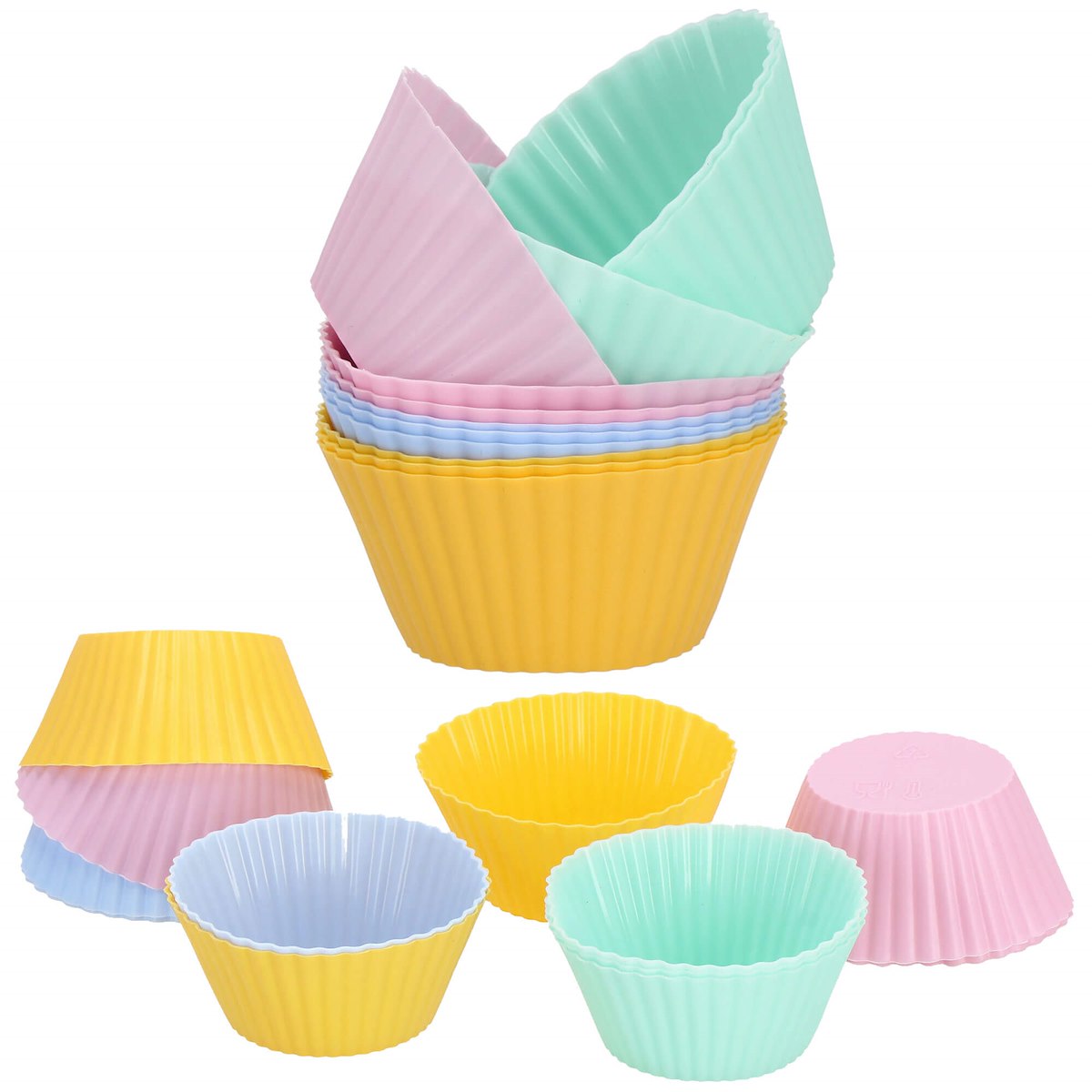 FOREMKI DO MUFFINEK BABECZEK SILIKONOWE PIECZENIA PAPILOTKI FORMA 12szt Długość 7 cm
