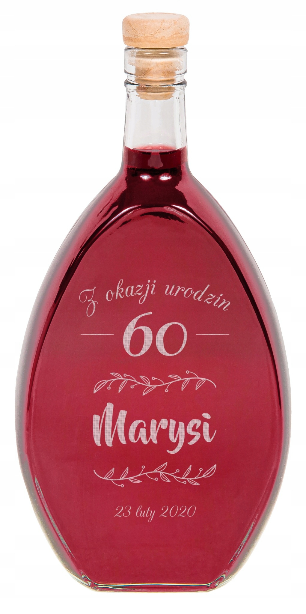 

Na urodziny grawer Butelki na Nalewkę wino