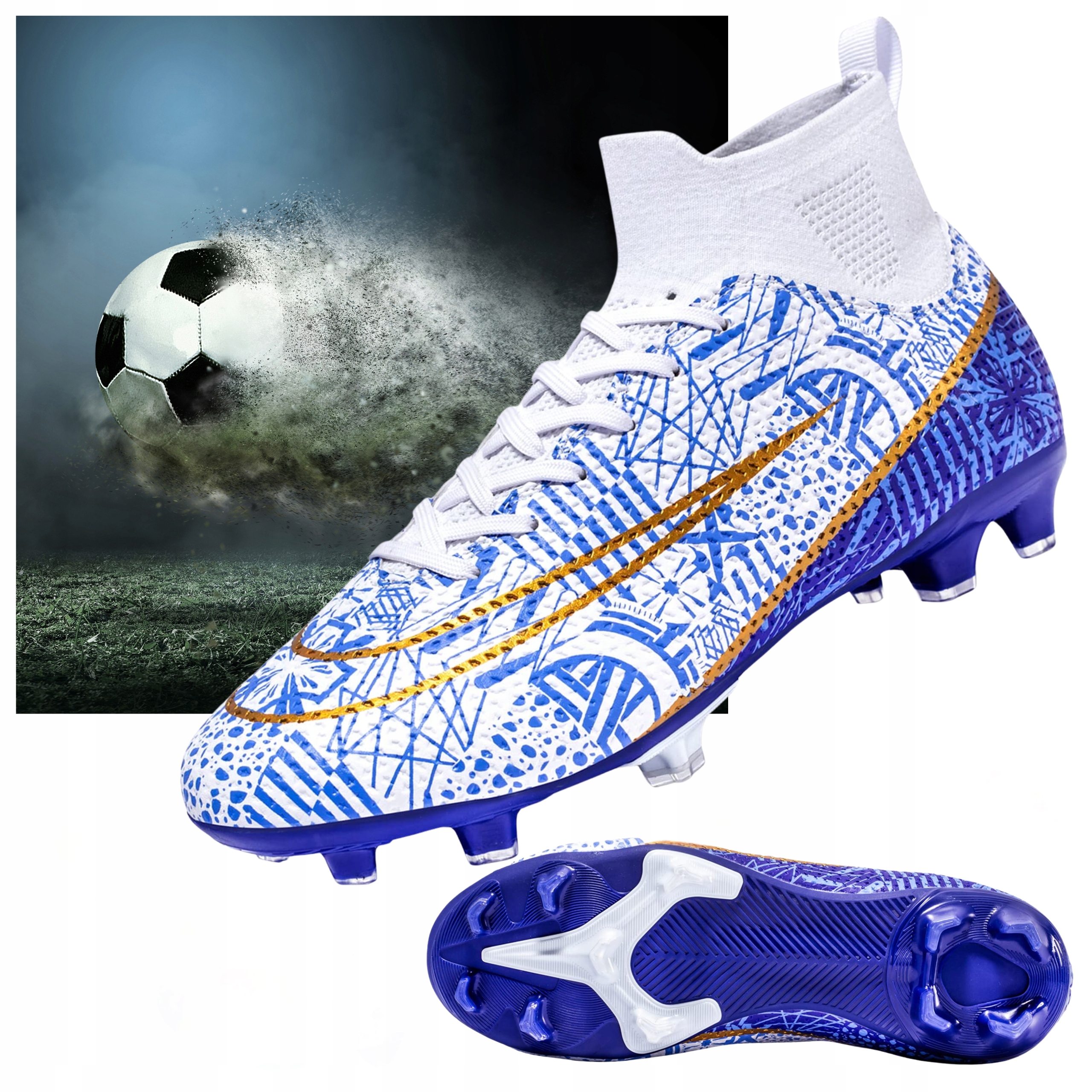 Korkové Fotbalová obuv tréninkové pánské kopačky na fotbal, sportovní lanka Fg