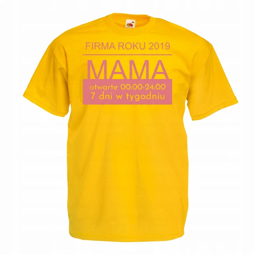 

Koszulka firma roku mama dzień mamy S żółta