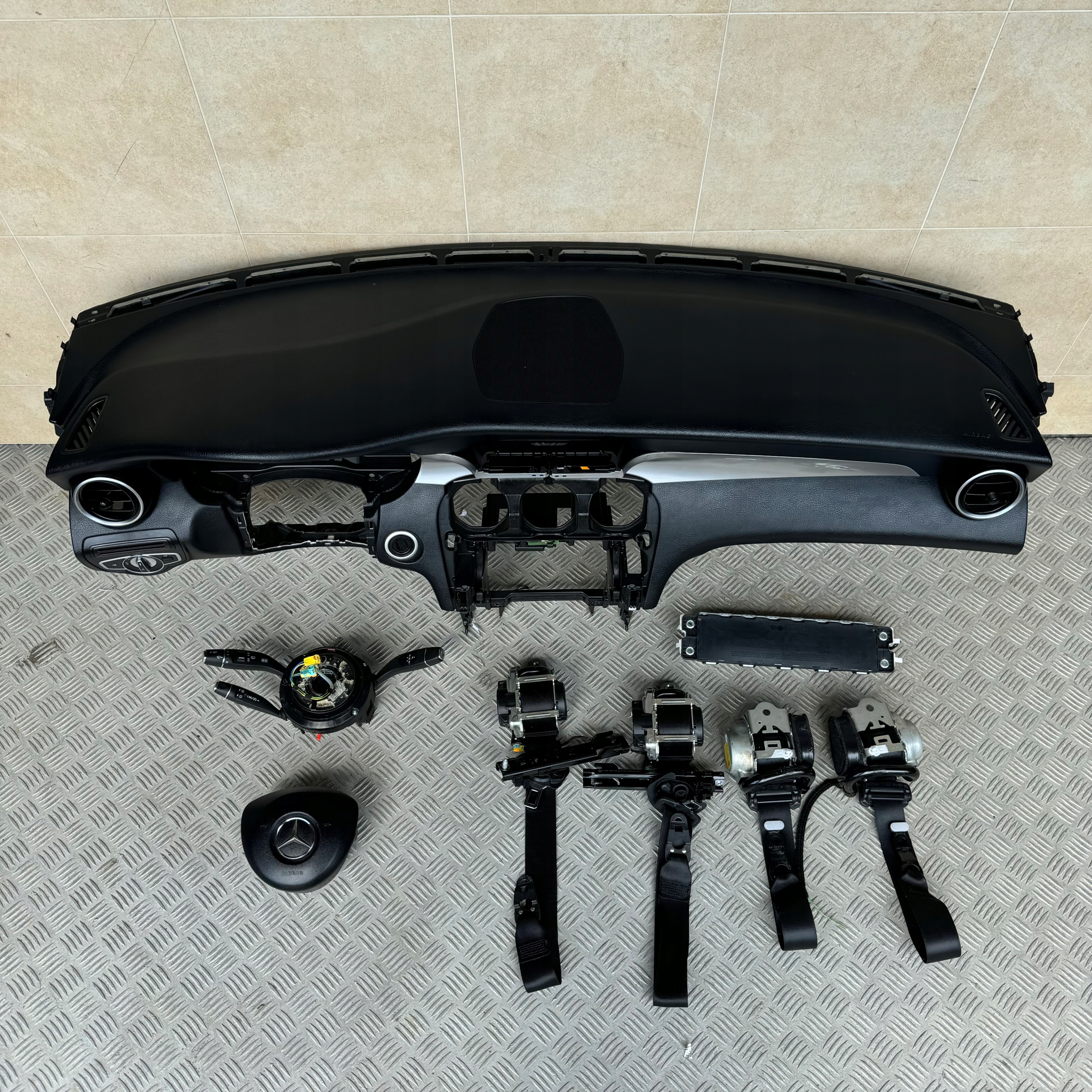 dashboard complete airbag console tension belts cockpit MERCEDES GLC W253 2017 ROK