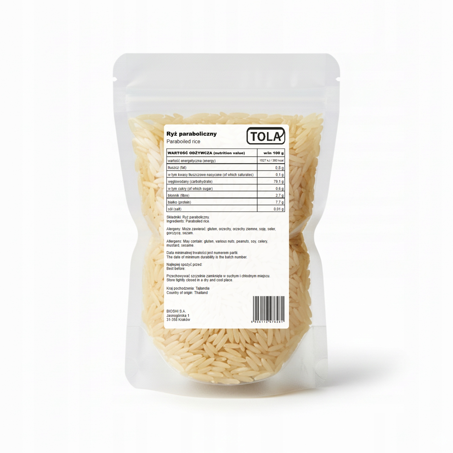 Levně Parabolická rýže 10 kg – přírodní, vysoká kvalita Tola