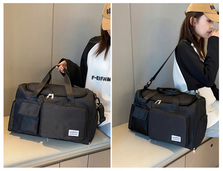 TORBA PODRÓŻNA SPORTOWA TURYSTYCZNA BAGAŻ NA SIŁOWNIĘ Wzór dominujący bez wzoru