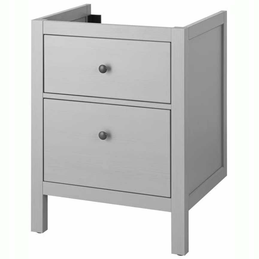 Ikea Hemnes Skrinka pod umývadlo s 2 zásuvkami, šedá, 60x47x83 cm