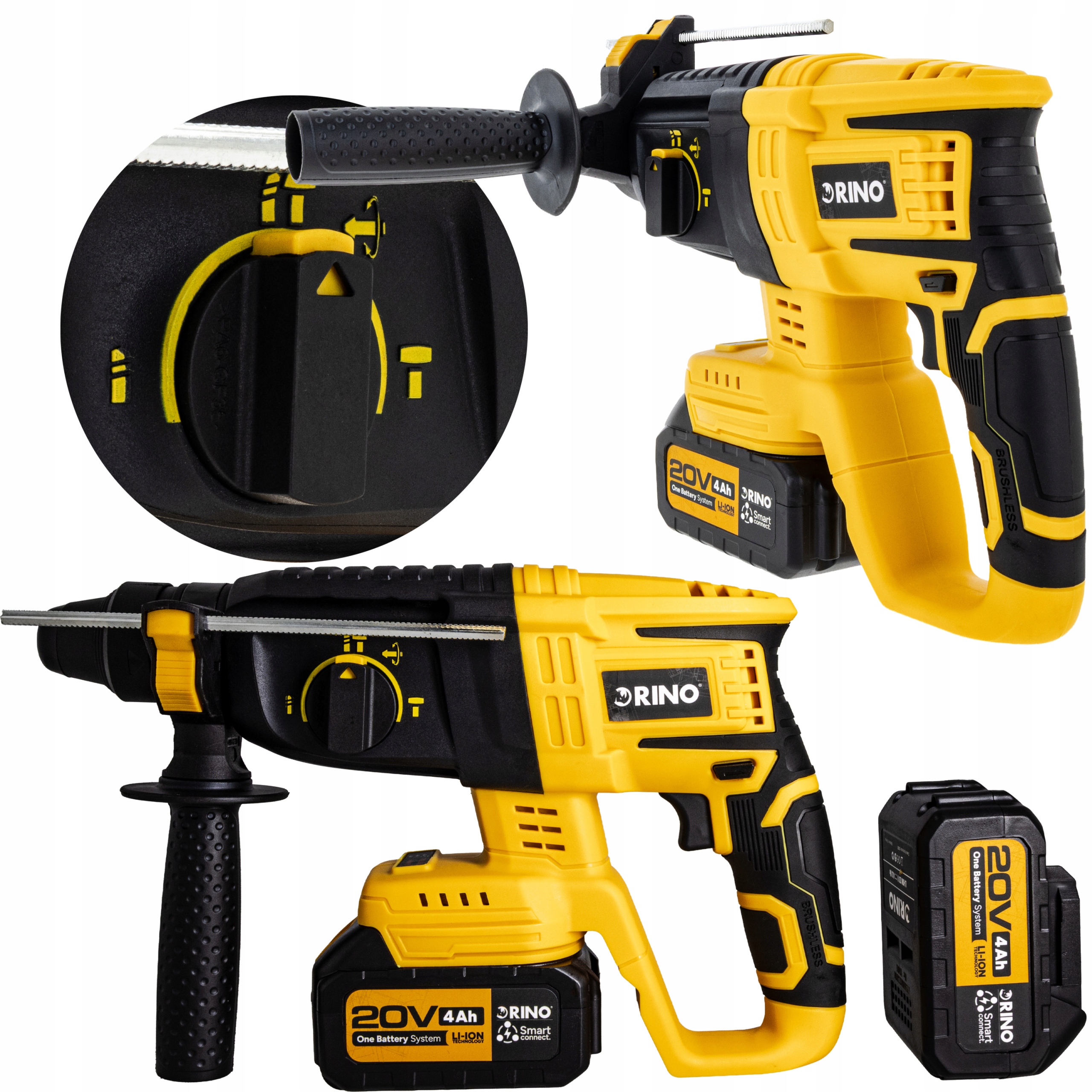 Akumulátorová Vrtačka 2x 4 Ah Sds+ Rino