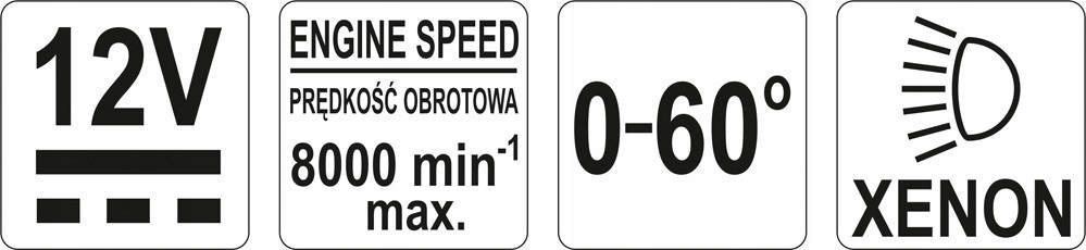 Lampa stroboskopowa z regulacją ustawianie zapłonu Kod producenta YT-7312