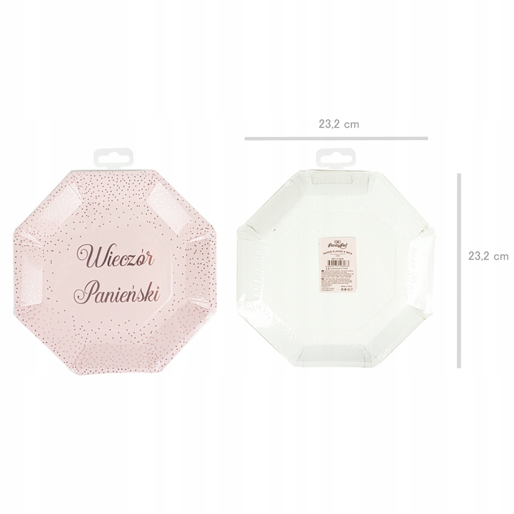Talerzyki Różowe Wieczór Panieński 24cm Party Marka PartyPal