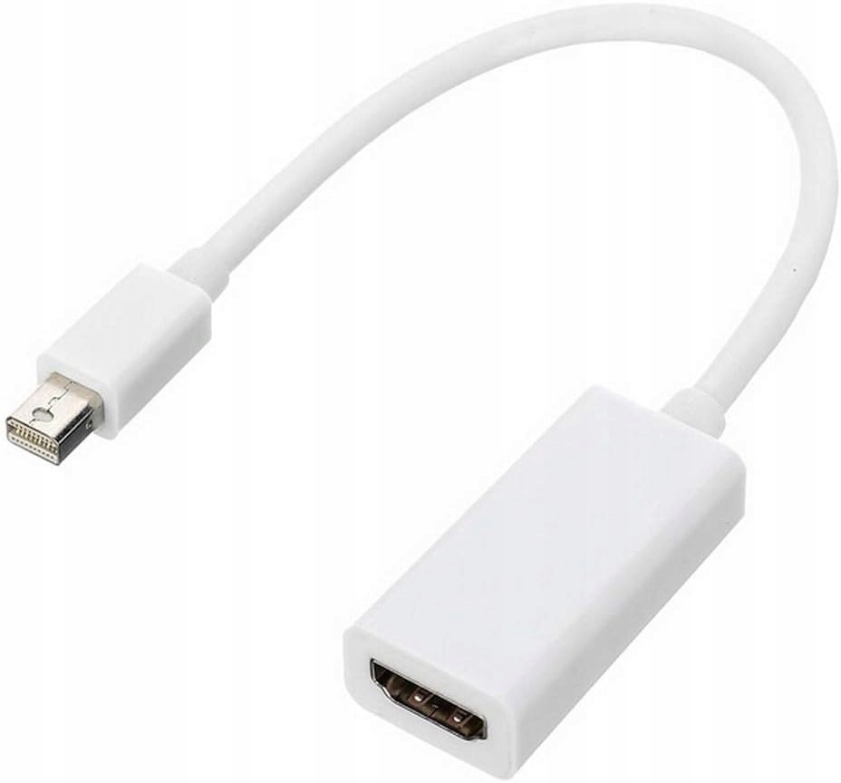 Adapter Przejściówka mini DisplayPort do HDMI Kabel DP Thunderbolt Zastosowanie Video