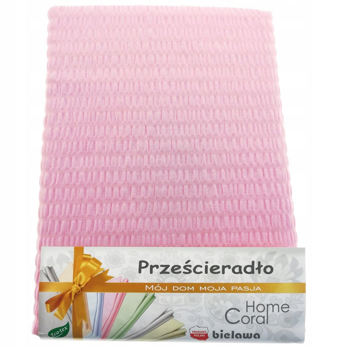 

Prześcieradło Z Kory 160x200 Różowe 100% Bawełna