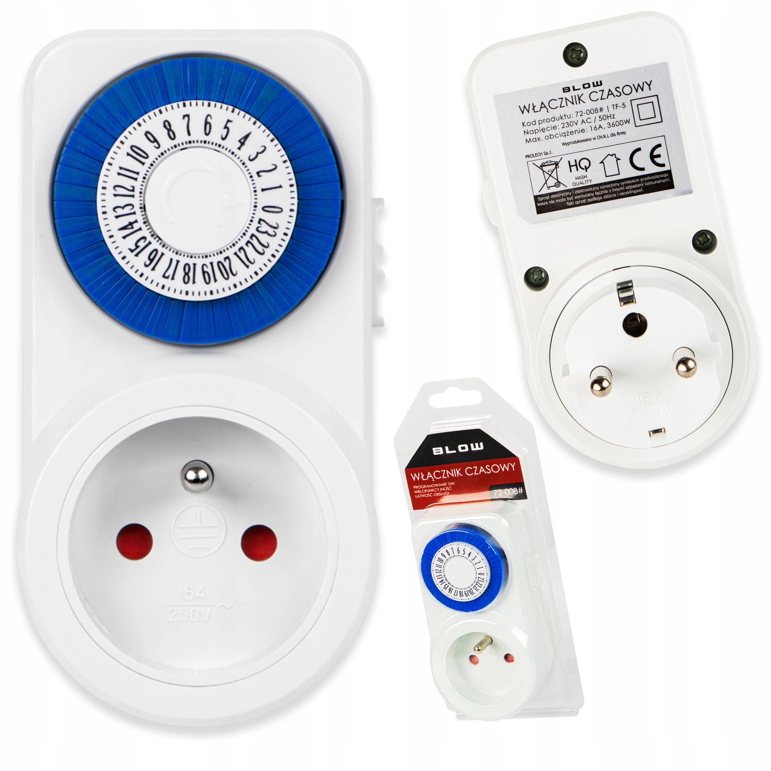 PROGRAMATOR CZASOWY ANALOGOWY TIMER WŁĄCZNIK WYŁĄCZNIK CZASOWY 3600W