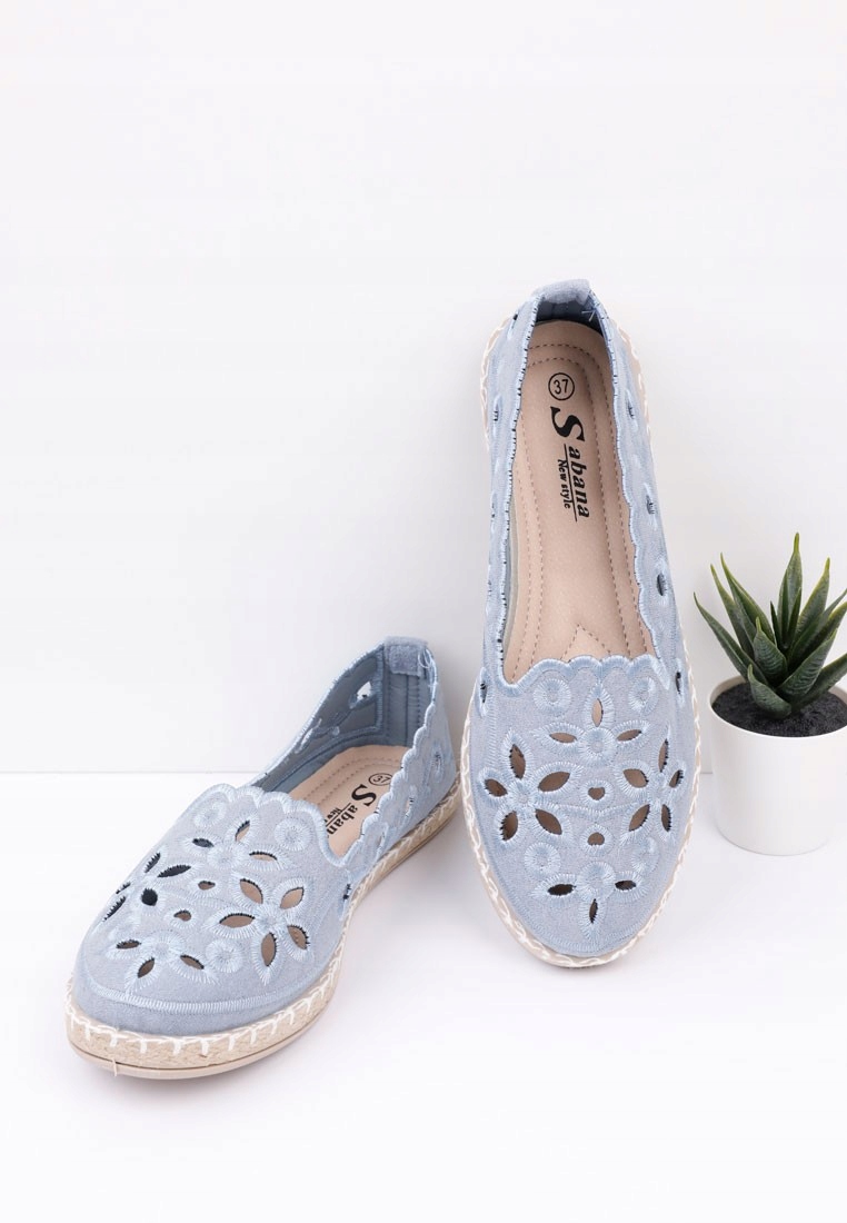 NIEBIESKIE ESPARDYLE DAMSKIE WSUWANE WKŁ. EKOSKÓRA Płeć kobieta