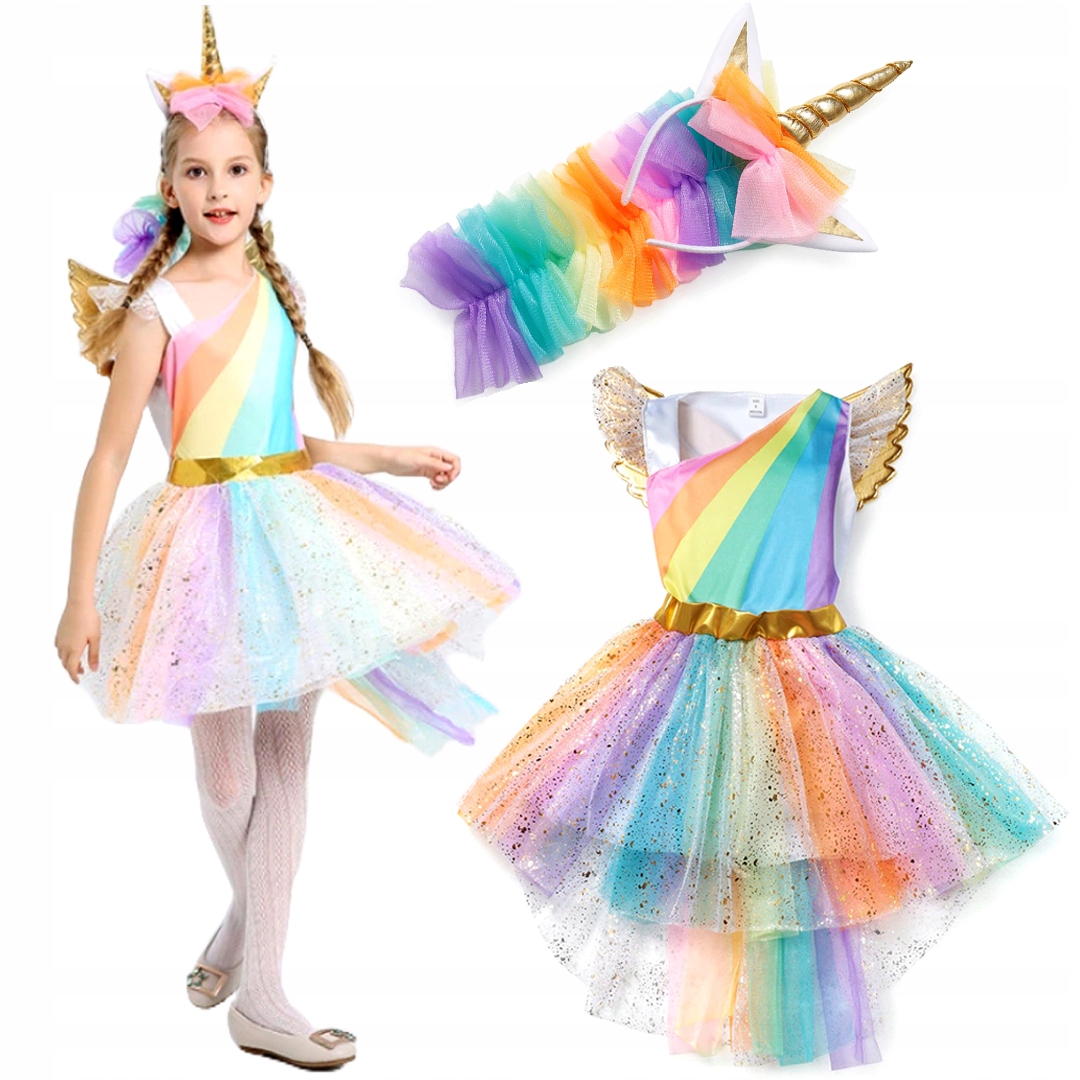 STRÓJ KOSTIUM PRZEBRANIE SUKIENKA SKRZYDŁA S 110cm