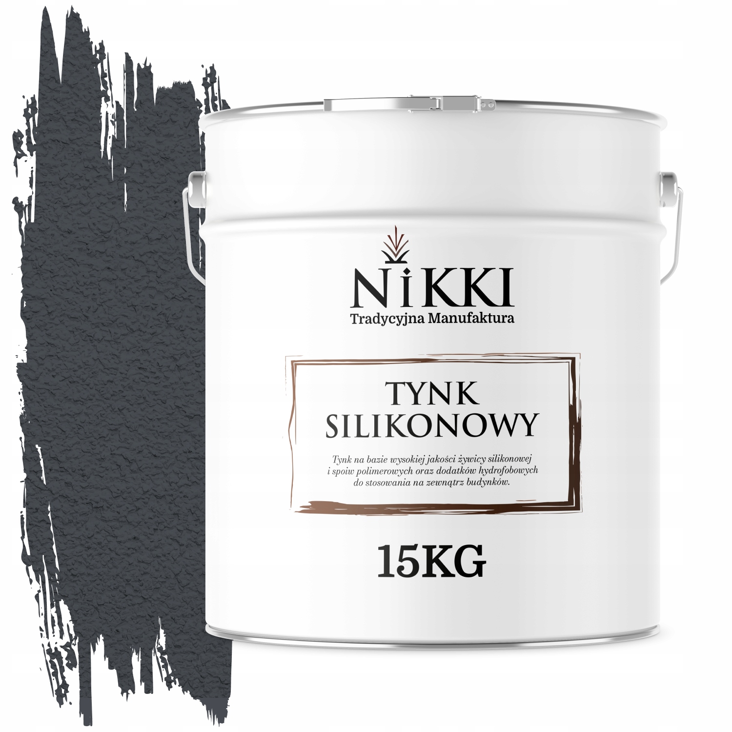 Silikónová Fasádna Omietka Šedá Oceľová 7024 15 Kg Baranek Granulácia 2.0 mm