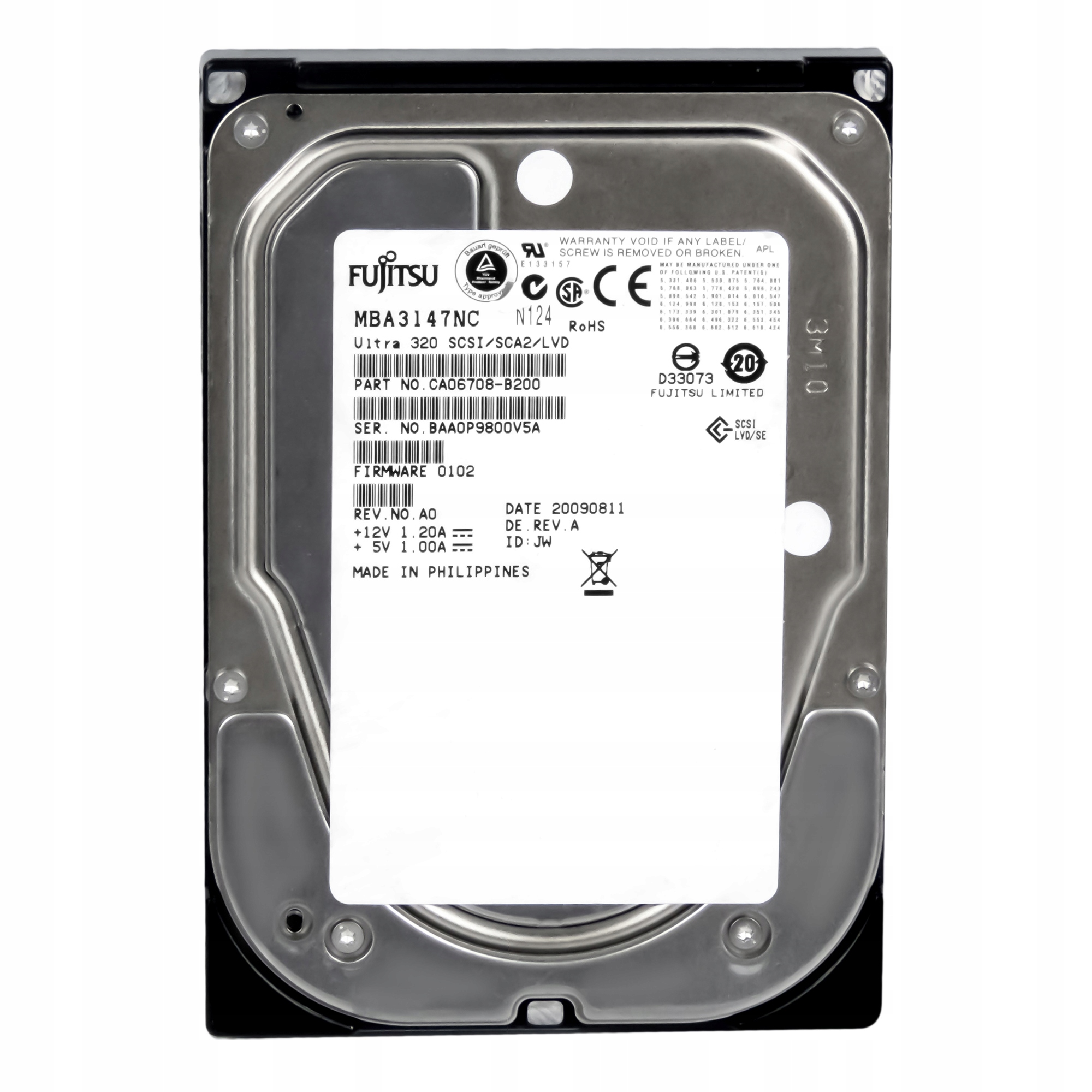 Fujitsu 147GB 15K 8MB Scsi U320 3.5" MBA3147NC